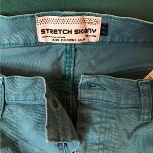 Topman Stretch Skinny Men Jeans - Teal